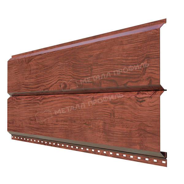 Металлосайдинг L-брус Ecosteel 0.5 Античный дуб