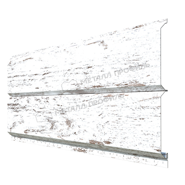 Металлосайдинг L-брус Ecosteel 0.5 Беленый дуб