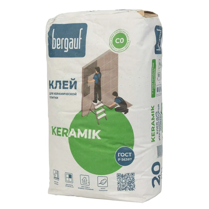 Клей плиточный Bergauf Keramik С0, 20 кг
