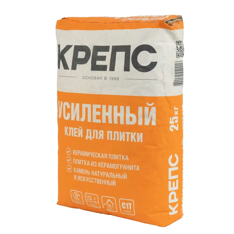 Клей плиточный Крепс Усиленный С1 T, 25 кг