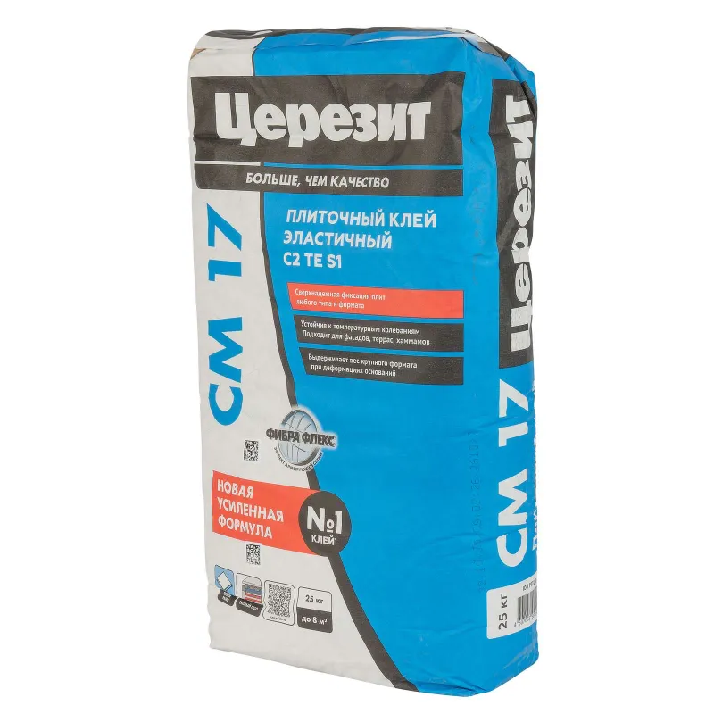 Клей плиточный Церезит СМ 17 C2TE S1, 25 кг